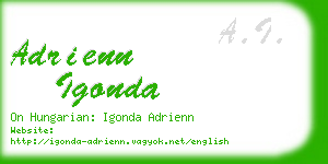 adrienn igonda business card